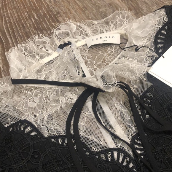 NWT Sandro Paris Cristina Guipure Lace Dress 38 - Picture 3 of 10